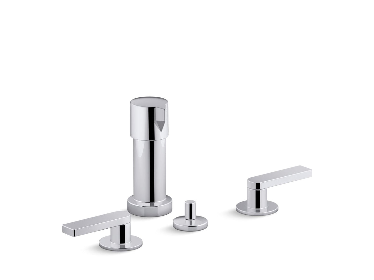 Kohler 73077-4-CP Composed Widespread bidet faucet with lever handles