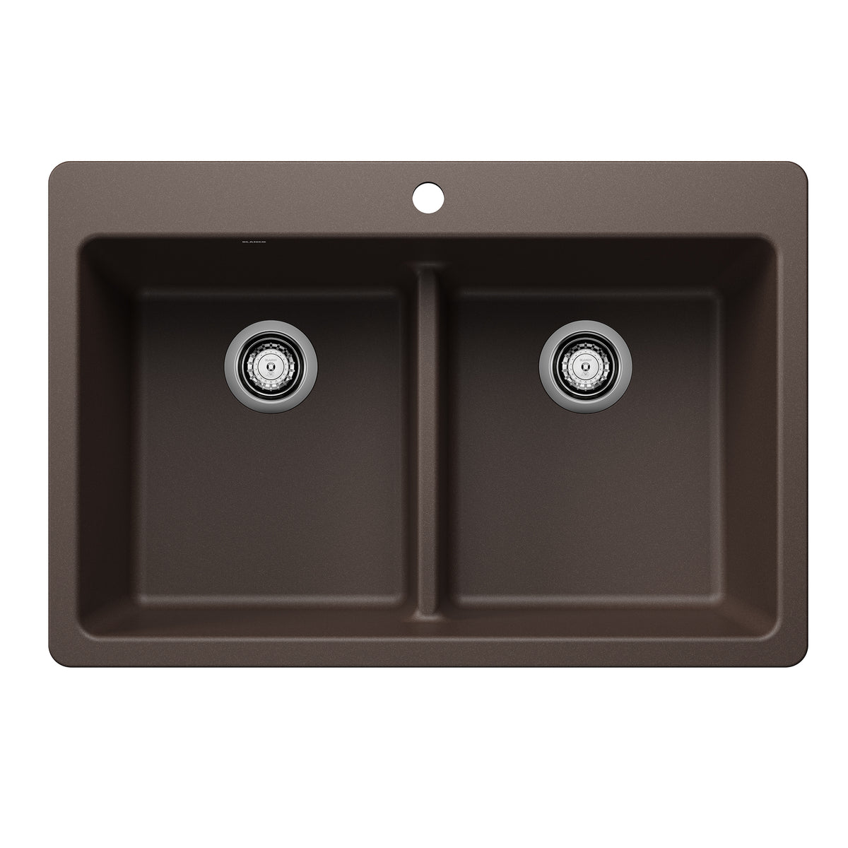 Blanco - 403639 - Liven SILGRANIT 33" 50/50 Double Bowl Dual Mount Kitchen Sink with Low Divide - Café